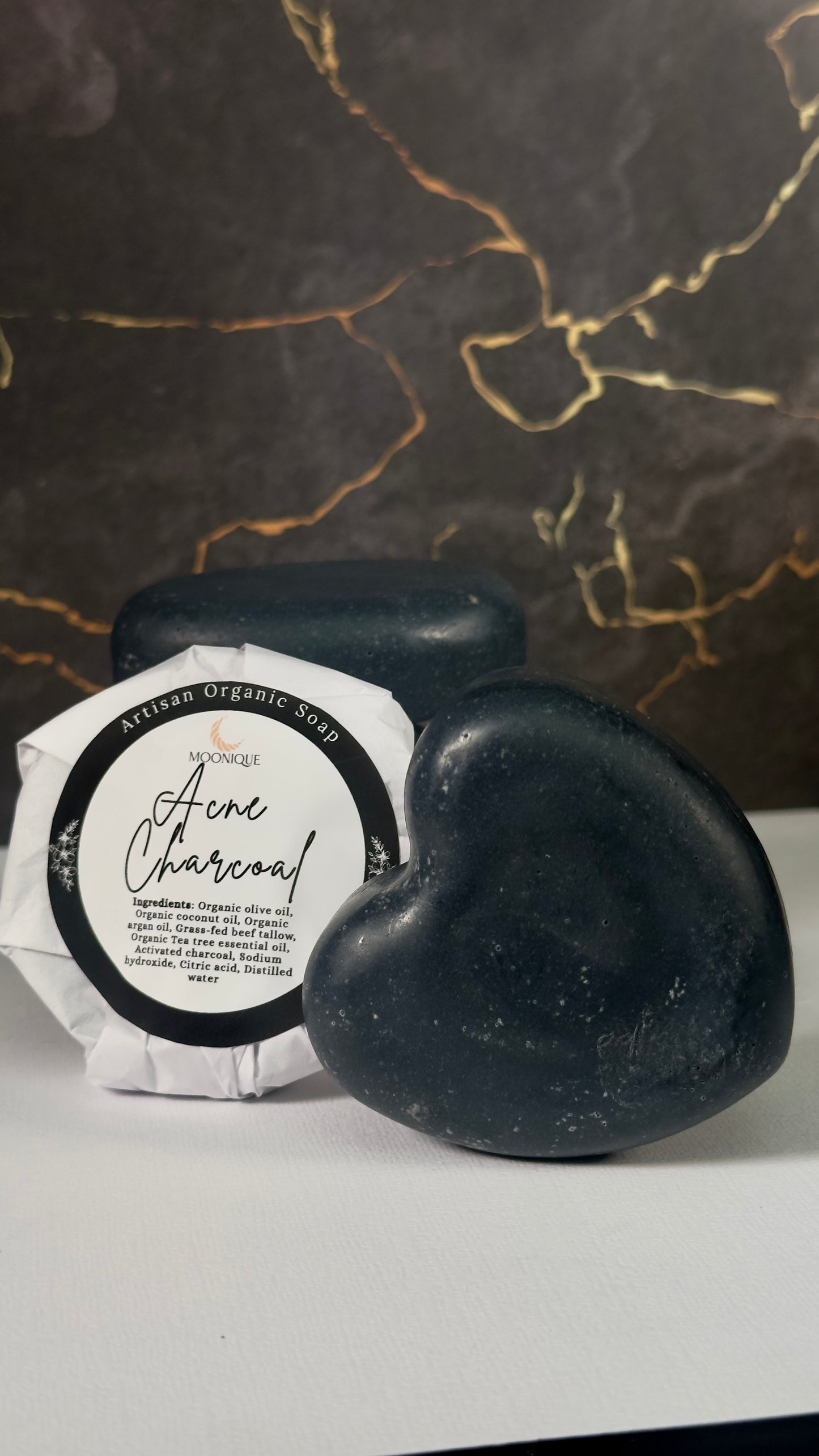 Organic charcoal soap, organic acne soap, acne charcoal soap, handmade acne soap, artisan acne soap, artisan charcoal soap, natural charcoal soap, palm oil free charcoal soap, chemical free charcoal soap, black charcoal soap, soap with tea tree oil, organic soap with beef tallow, grass-fed beef tallow soap
