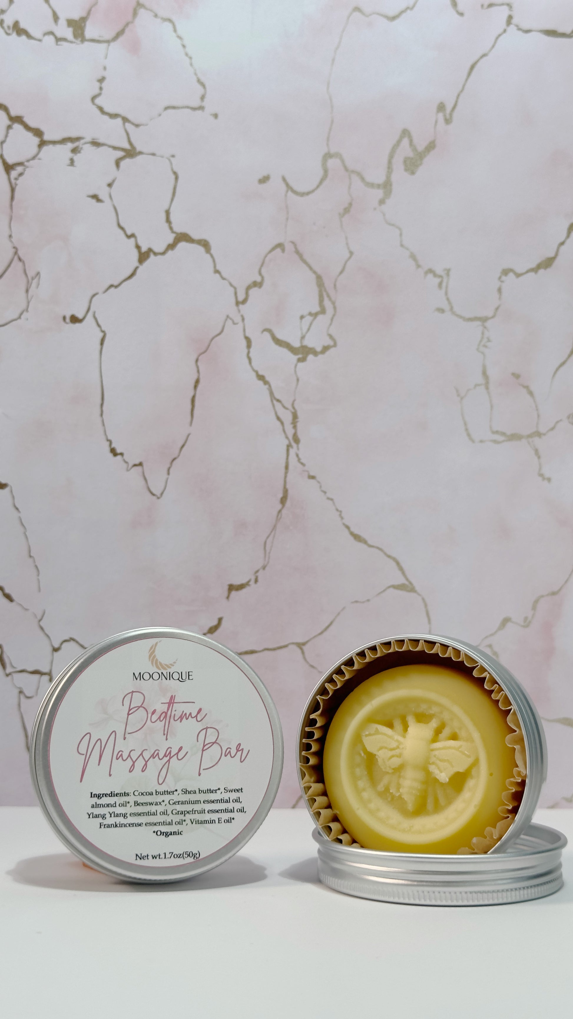 massage bar, bedtime lotion, lotion bar, bedtime massage bar by Moonique,