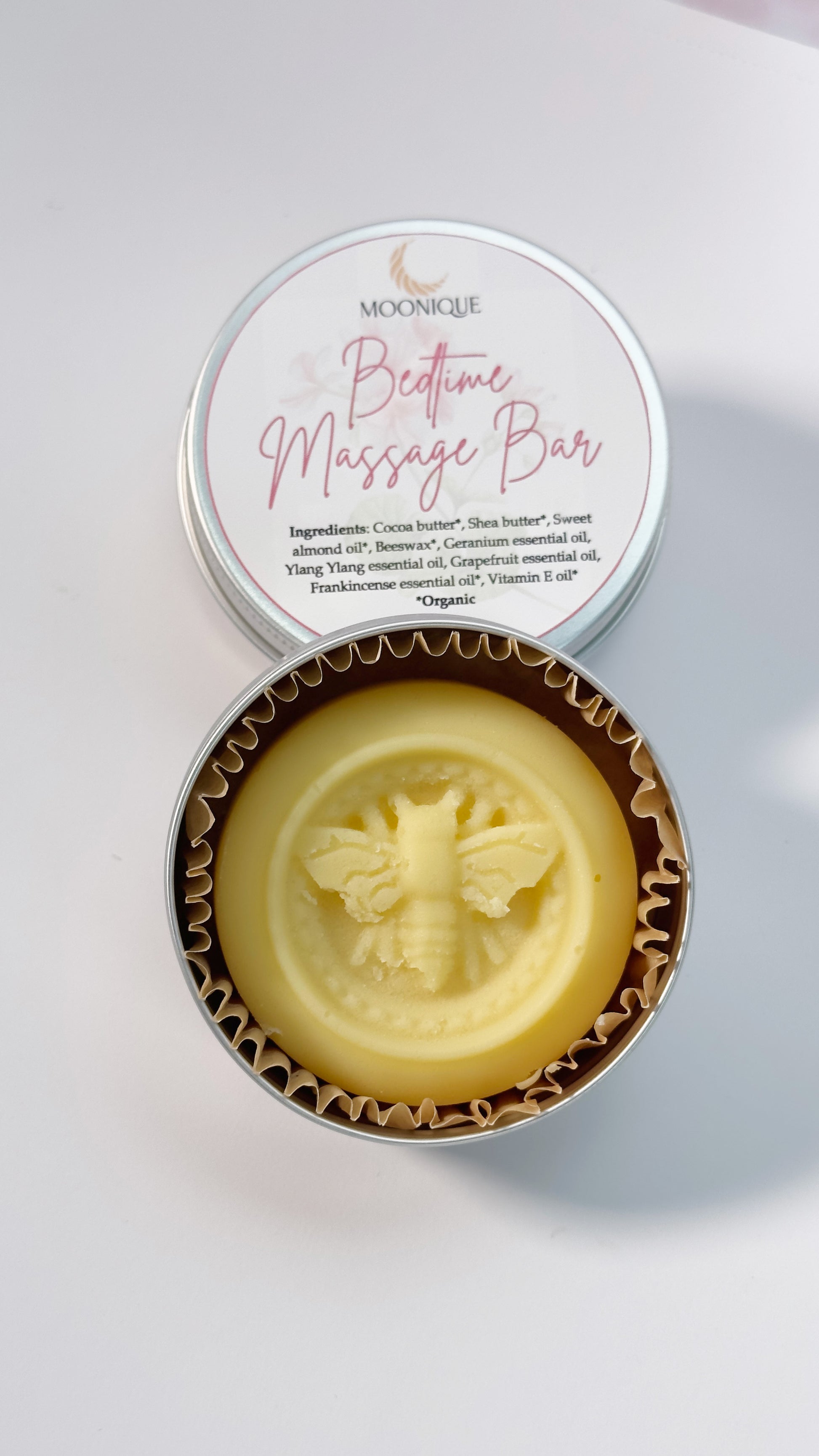massage bar, bedtime lotion, lotion bar, bedtime massage bar by Moonique,