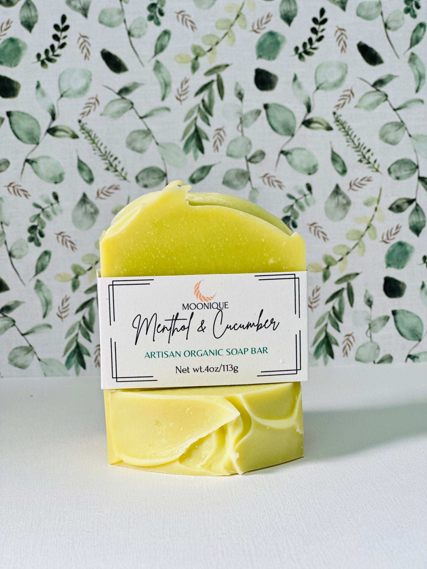 Organic soap, organic cucumber smelling soap, organic mint smelling soap, organic menthol soap, artisan menthol soap, natural soap, natural skincare, exfoliating soap, skin-friendly soap, not drying soap, handmade soap, handmade cucumber soap, nourishing soap, moisturizing soap, soap with natural essential oils, soap with shea butter, soap with coconut oil, soap with cucumber,