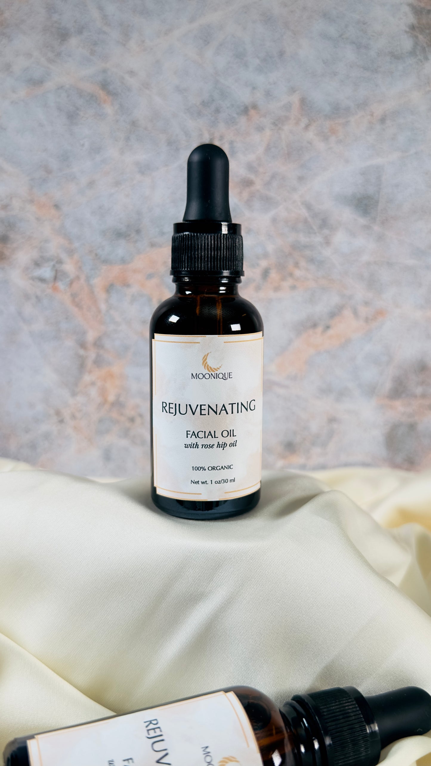 Rejuvenating facial oil, facial oil with rose hip, organic facial oil, best facial oil, facial oil for all skin types, clean ingredients facial oil, chemical free facial oil