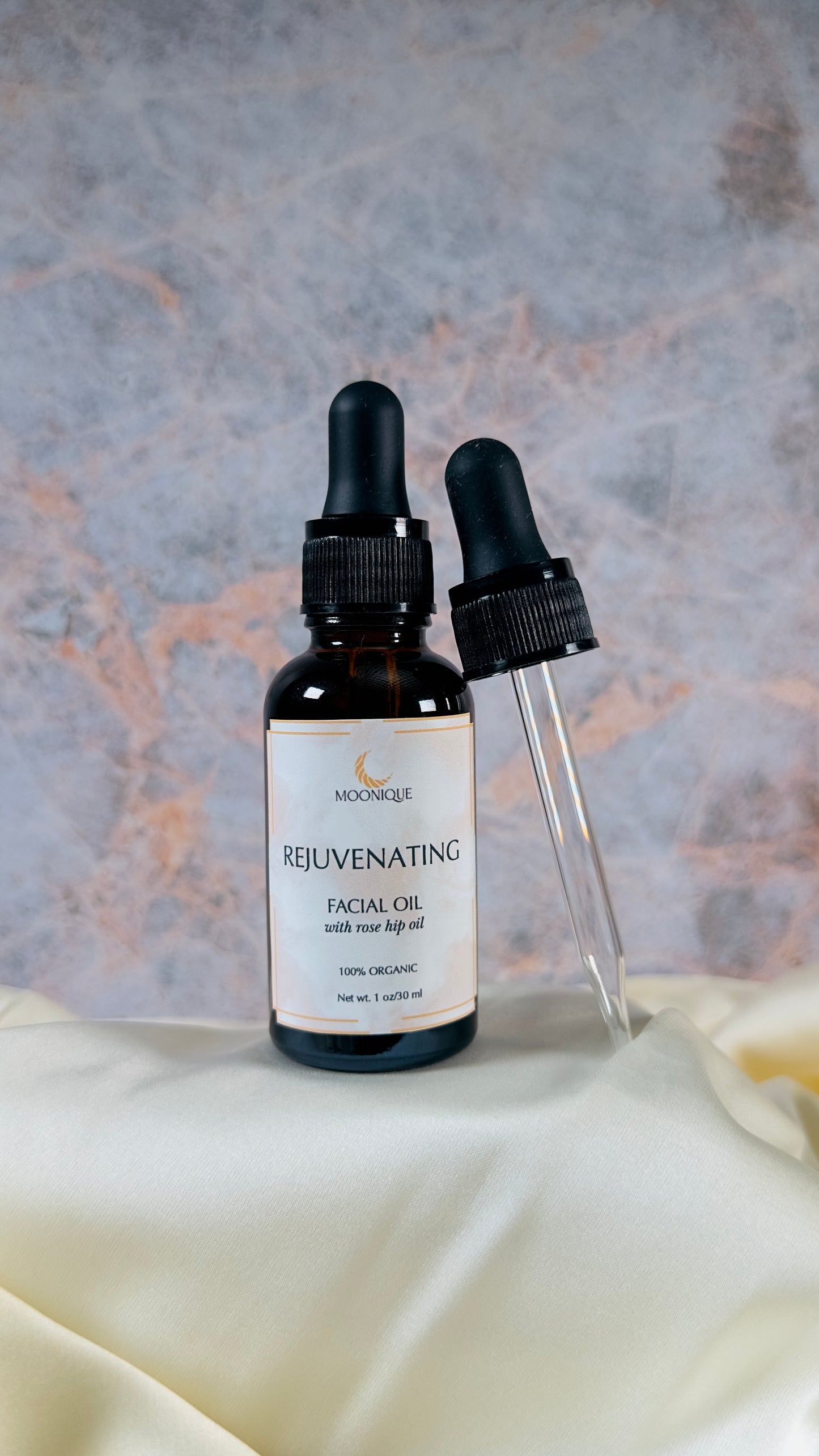 Rejuvenating facial oil, facial oil with rose hip, organic facial oil, best facial oil, facial oil for all skin types, clean ingredients facial oil, chemical free facial oil