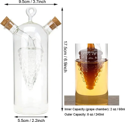 high quality borosilicate glass olive oil and vinegar bottle with cork cap