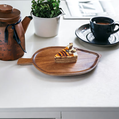 high quality leaf-shaped wood serving tray ,plate