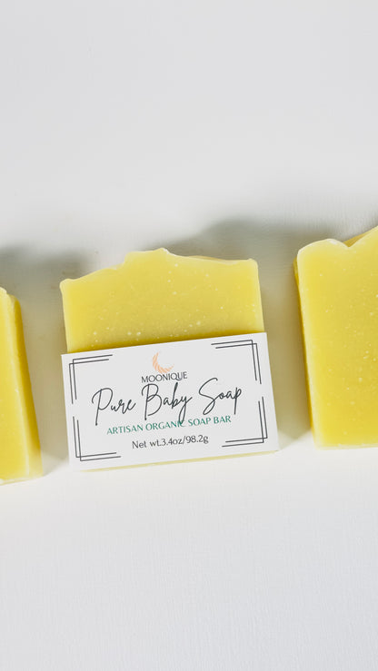 Organic baby soap, gentle soap for babies, baby's skin-friendly soap, soap good for baby skin, clean ingredients soap for baby, best baby soap, soap with clean ingredients, soap with clean ingredients for babies, soap for kids